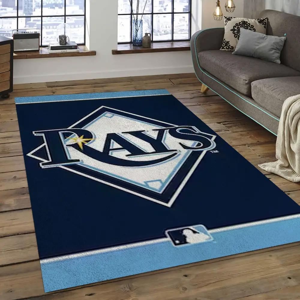 Mlb tampa bay rays baseball team logo rectangle area tbr05 Rectangle Rug