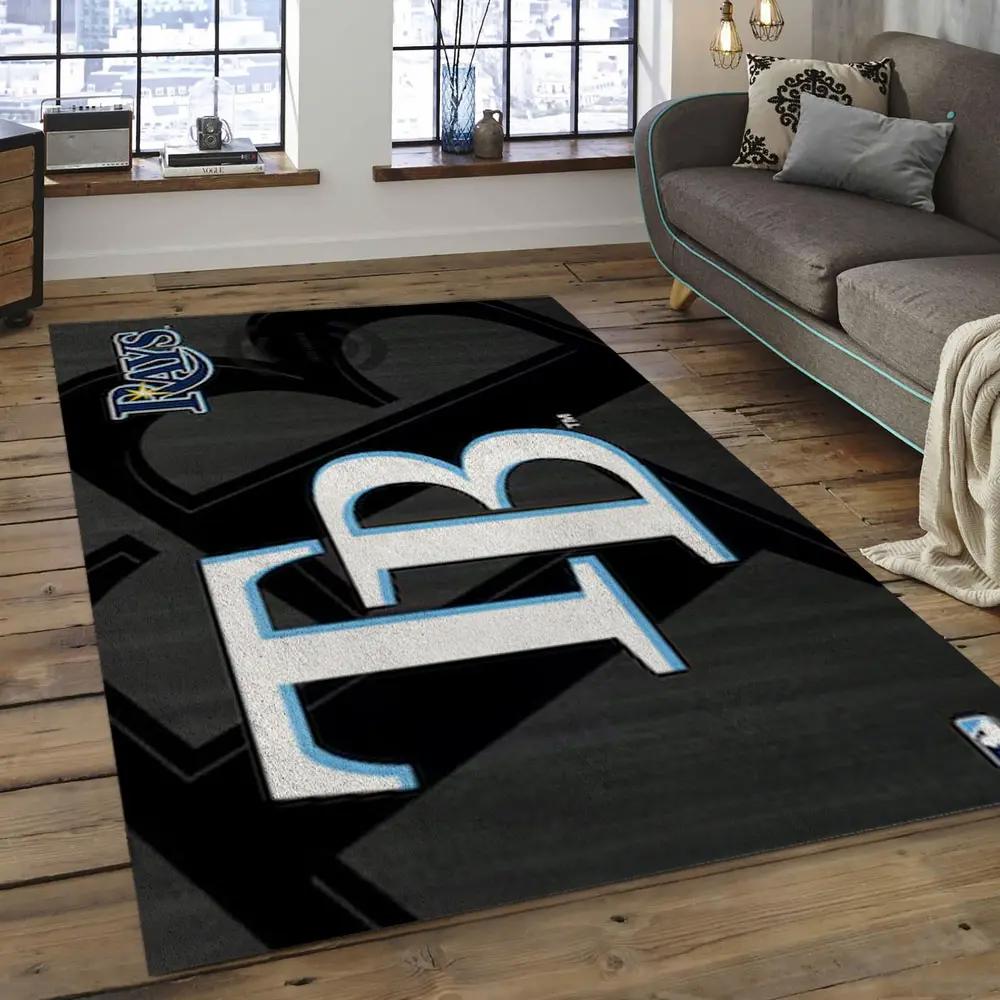 Mlb tampa bay rays baseball team logo rectangle area tbr16 Rectangle Rug