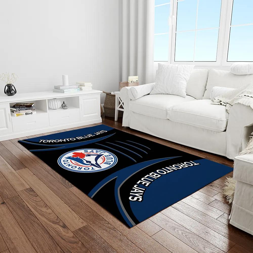 Mlb toronto blue jays baseball team logo rectangle area rug tbj28 Rectangle Rug
