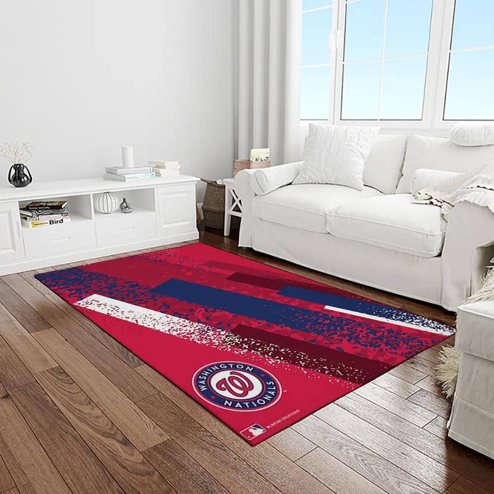 Mlb washington nationals baseball team logo rectangle area rug wn28 Rectangle Rug
