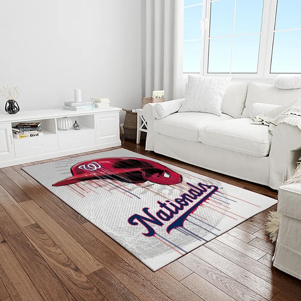 Mlb washington nationals baseball team logo rectangle area rug wn51 Rectangle Rug