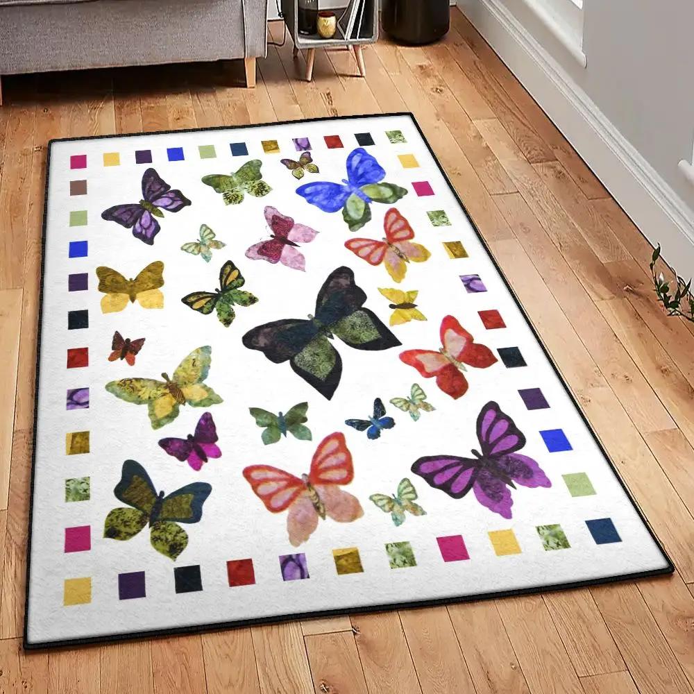 Monarch indoor outdoor rugs, colorful butterfly gs cl rug Rectangle Rug