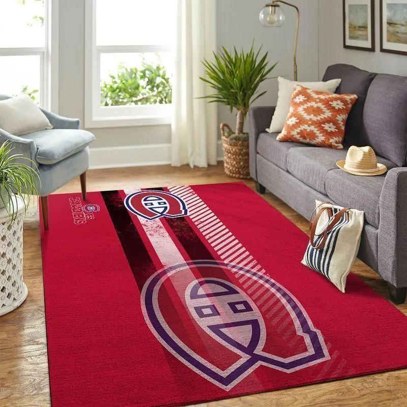 Montreal canadiens area rugs nhl hockey living room carpet team logo 20030455 Rectangle Rug