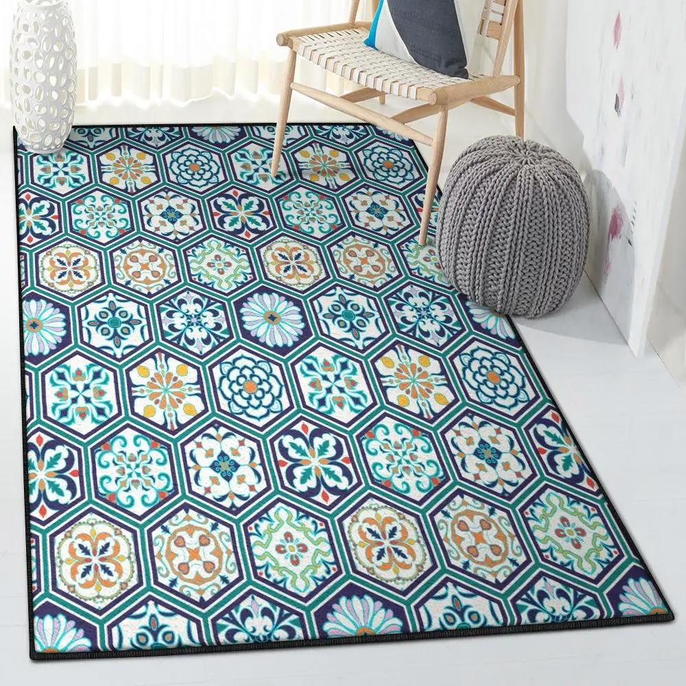 Mosaic bedroom rugs, mosaic pattern rug Rectangle Rug