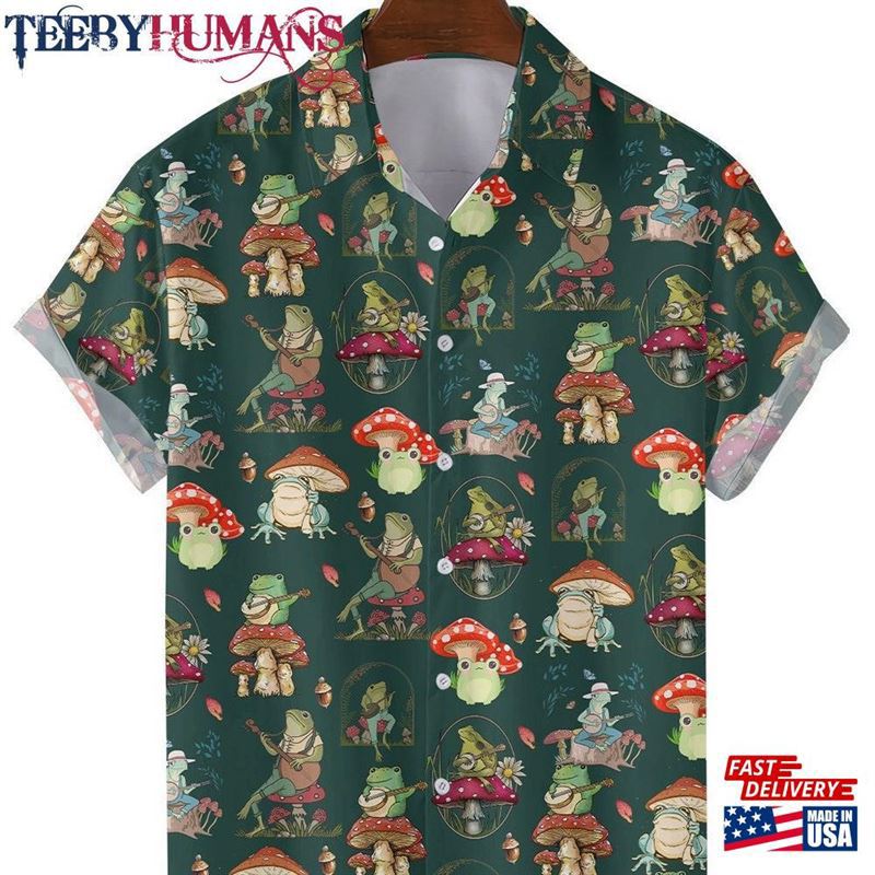 Mushroom and frog hawaiian shirts Hawaii Shirt Shorts & Flip Flops