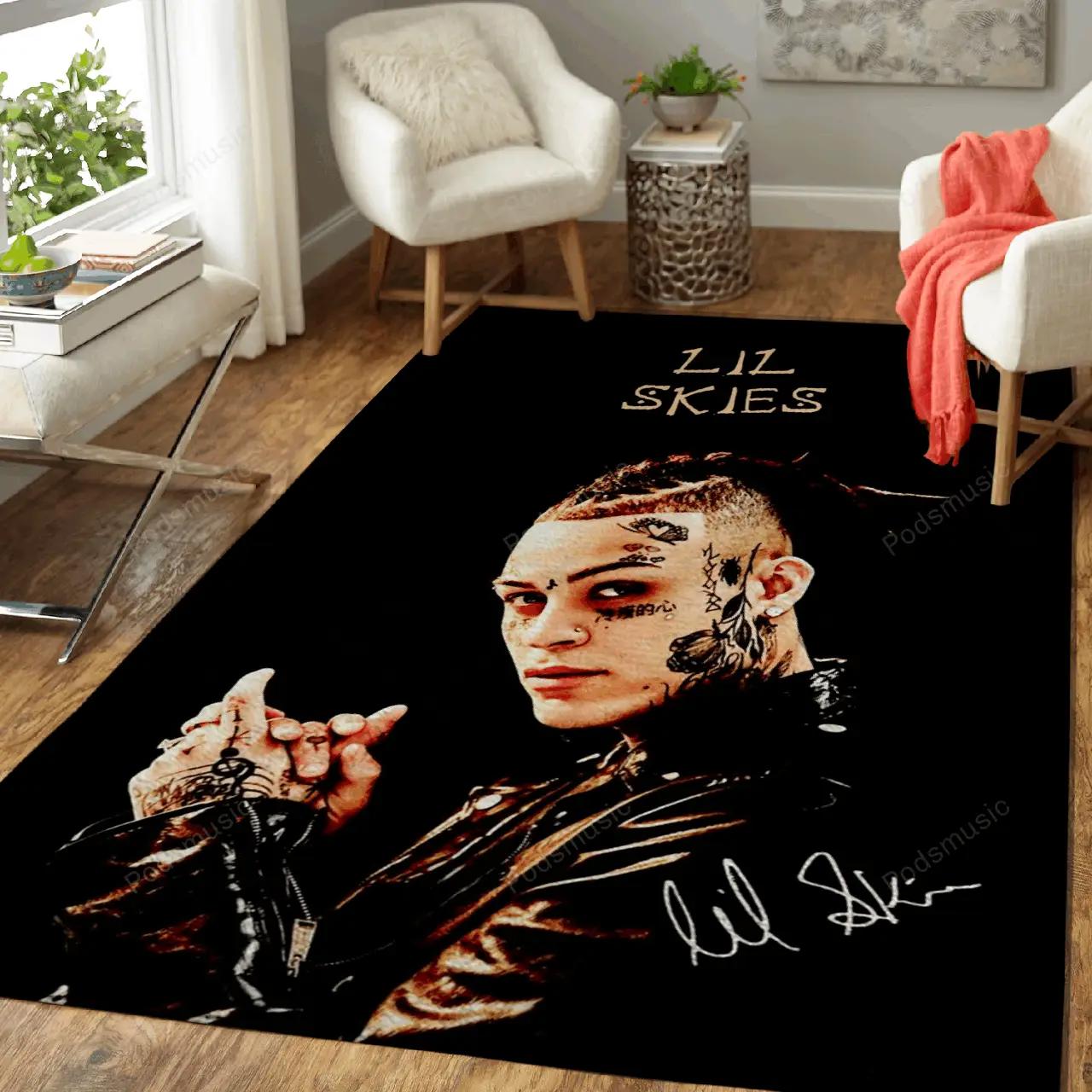 Music rap lil skies music legends art for fans area rug living room carpet rug regtangle carpet floor decor home decor Rectangle Rug