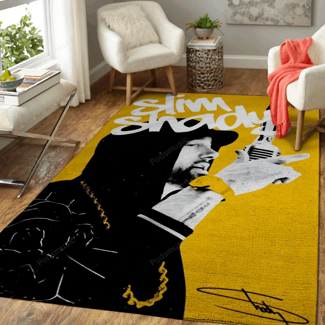 Music rapper eminem music legends art for fans area rug living room carpet rug regtangle carpet floor decor home decor Rectangle Rug