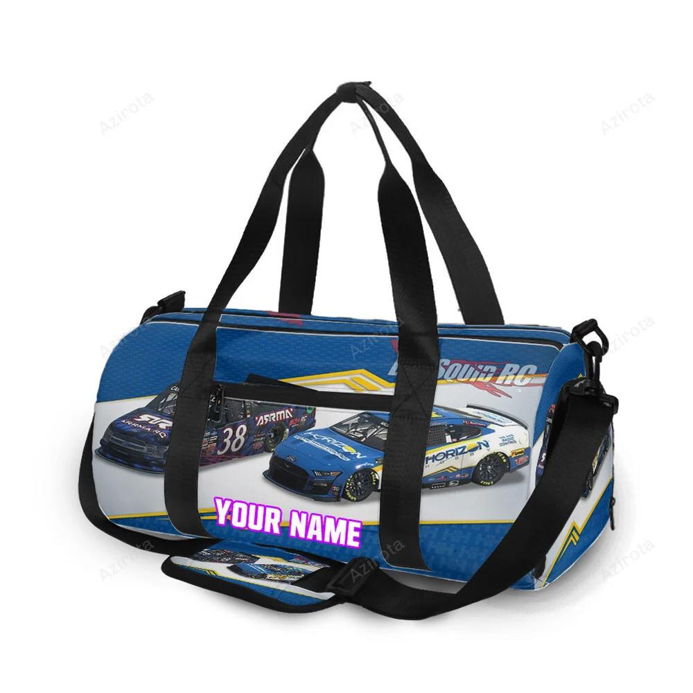 Nascar front row motor sports cars2 personalized name travel bag gym bag 577 Travel Bag