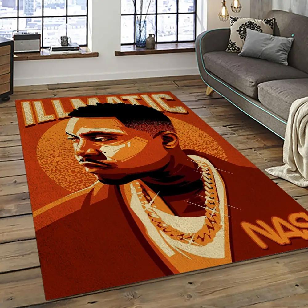 Nasir rapper hiphop music retangle carpet area rug home decor best gift for fan and friends na17 Rectangle Rug
