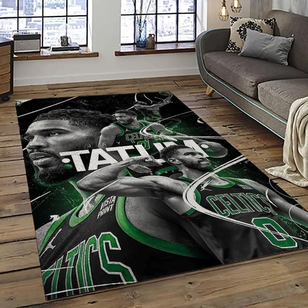 Nba boston celtics basketball team logo sport carpet area rug home decor best gift for friends bc75 Rectangle Rug