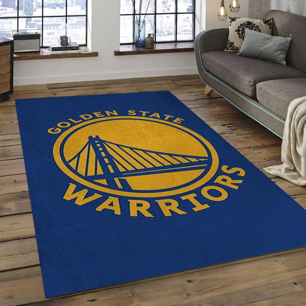 Nba golden state warriors basketball legend team logo rectangle area gsw02 Rectangle Rug