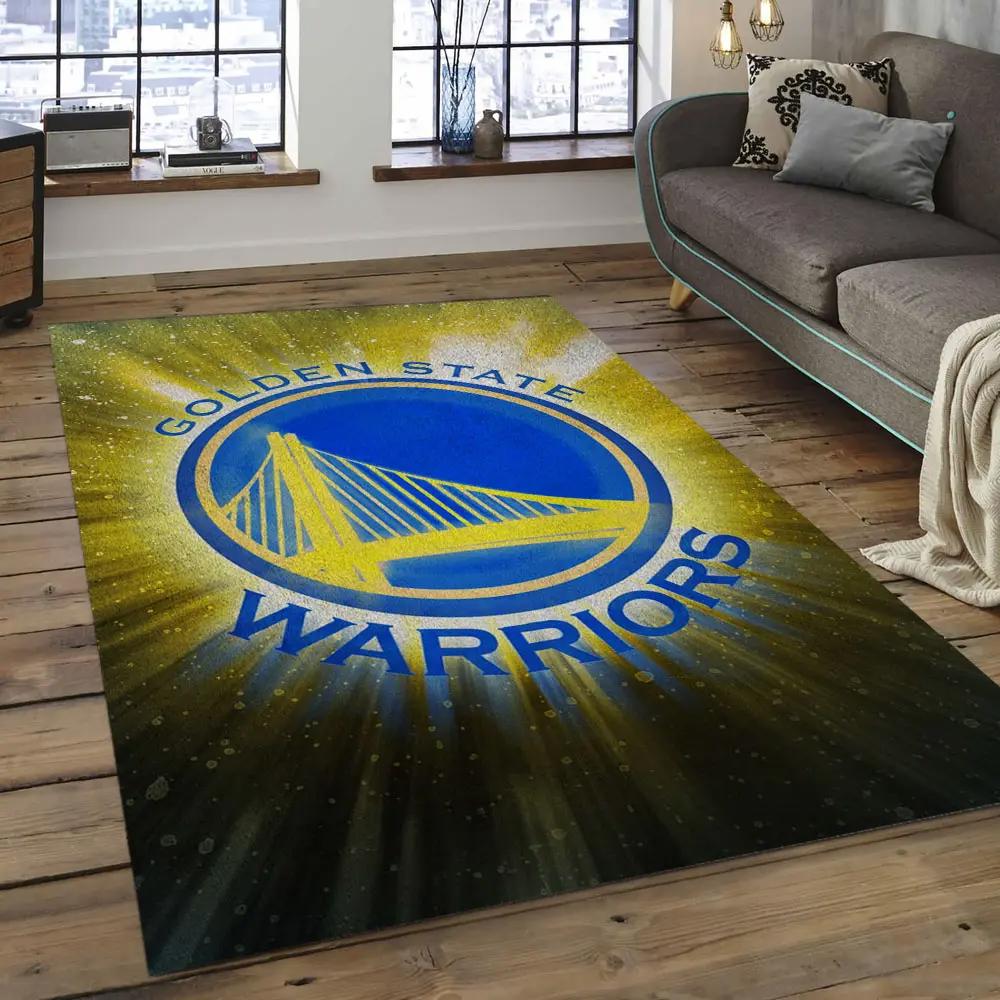 Nba golden state warriors basketball legend team logo rectangle area gsw35 Rectangle Rug