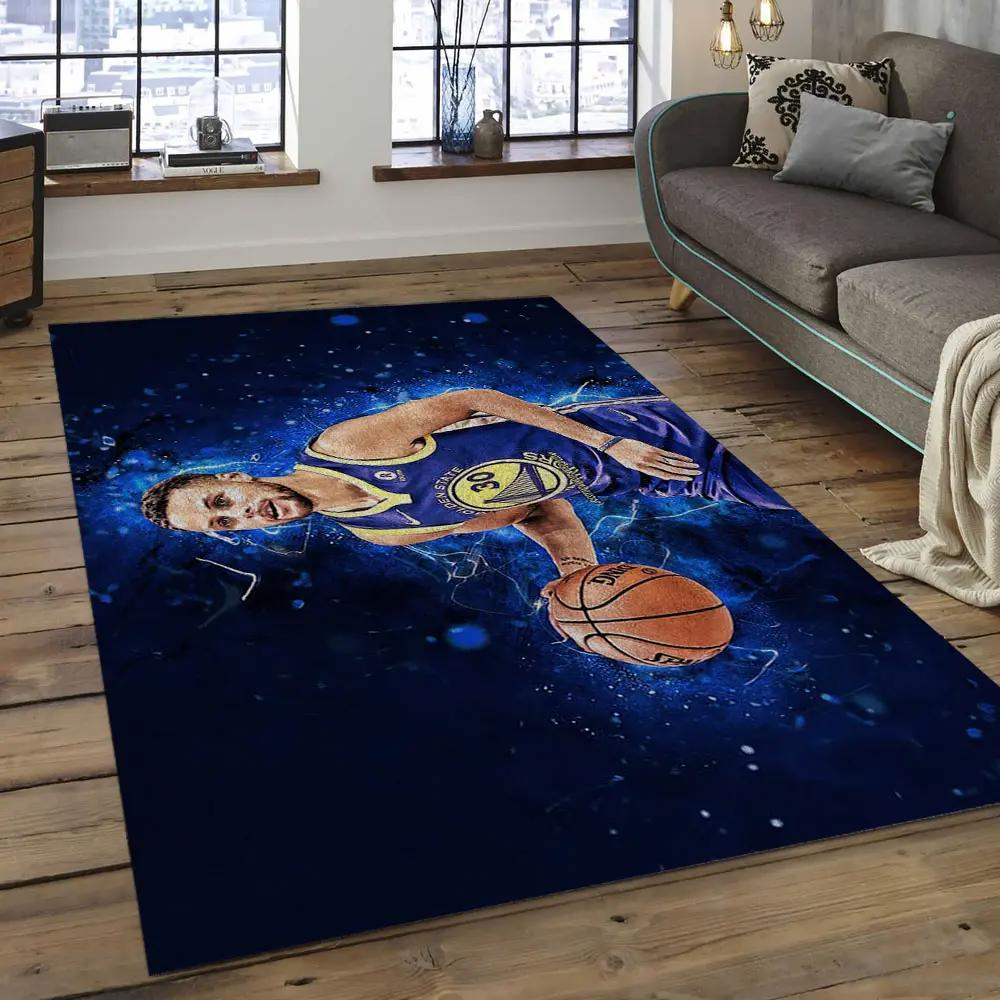 Nba golden state warriors basketball legend team logo rectangle area gsw48 Rectangle Rug