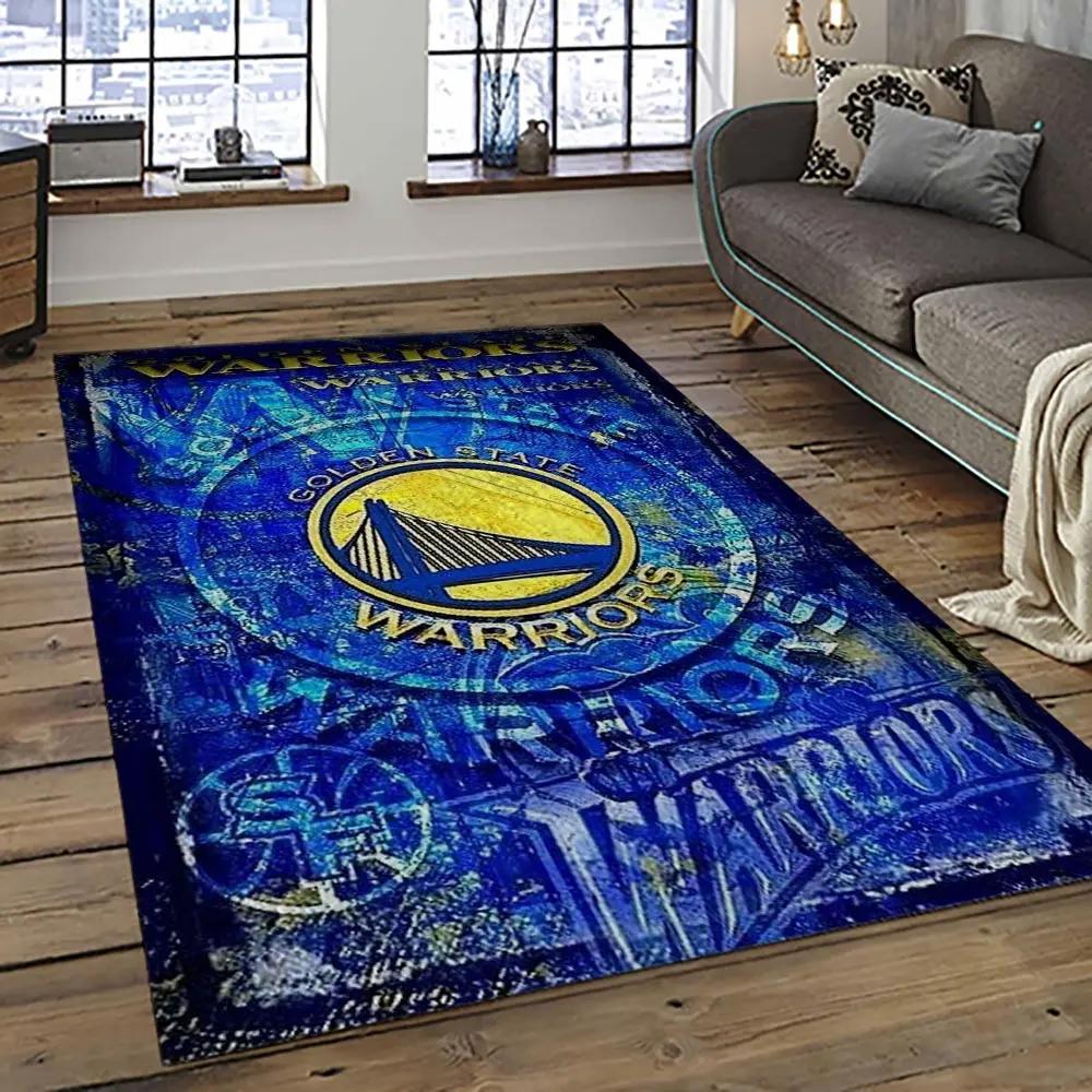 Nba golden state warriors basketball team logo sport carpet area rug home decor best gift for friends gsw99 Rectangle Rug