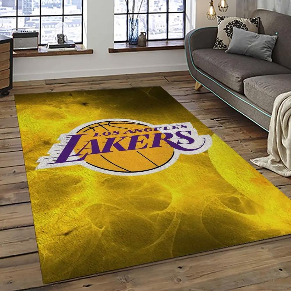 Nba los angeles lakers basketball team logo sport carpet area rug home decor best gift for friends lasl24 Rectangle Rug