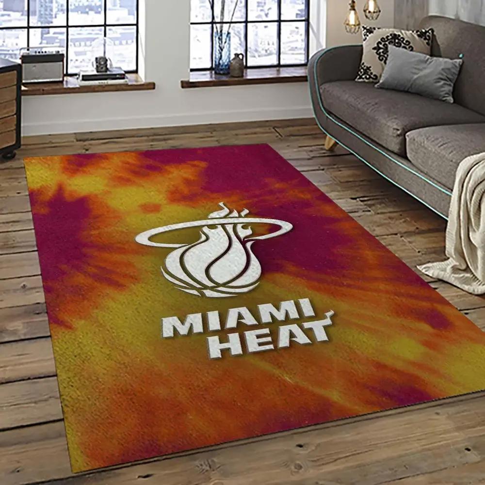 Nba miami heat basketball team logo sport carpet area rug home decor best gift for friends mh93 Rectangle Rug