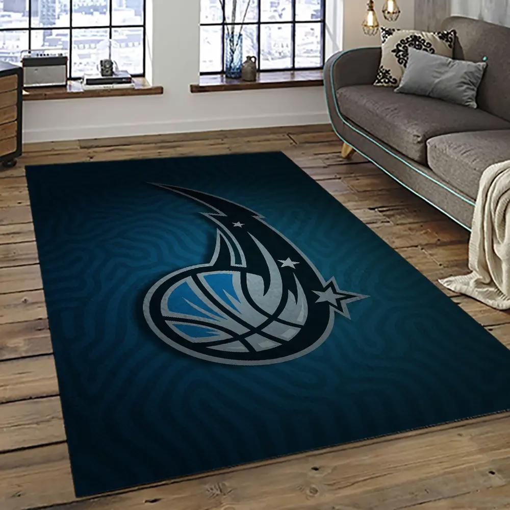 Nba orlando magic basketball team logo sport carpet rectangle area rug for living room olm17 Rectangle Rug