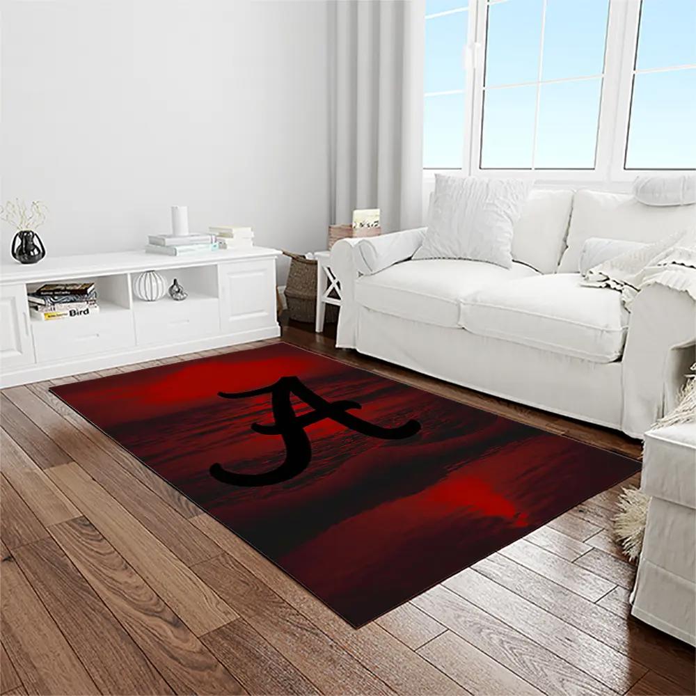 Ncaa alabama crimson tide college sport basketball and foolball team logo rectangle area rug act13 Rectangle Rug