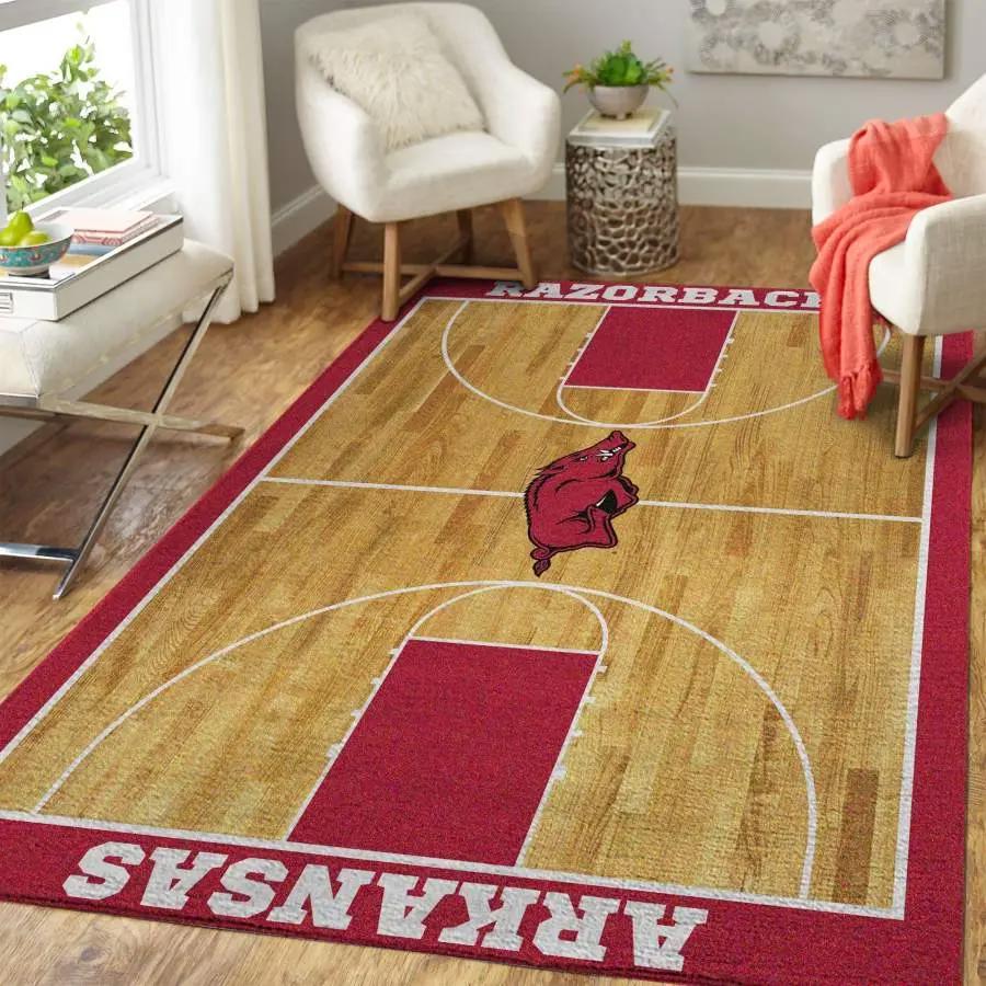 Ncaa arkansas razorbacks football area rug living room rug home decor Rectangle Rug