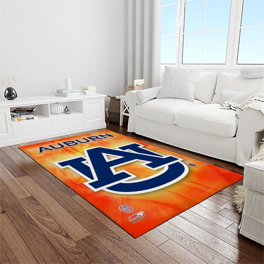 Ncaa auburn tigers college sport basketball and foolball team logo rectangle area rug ats13 Rectangle Rug