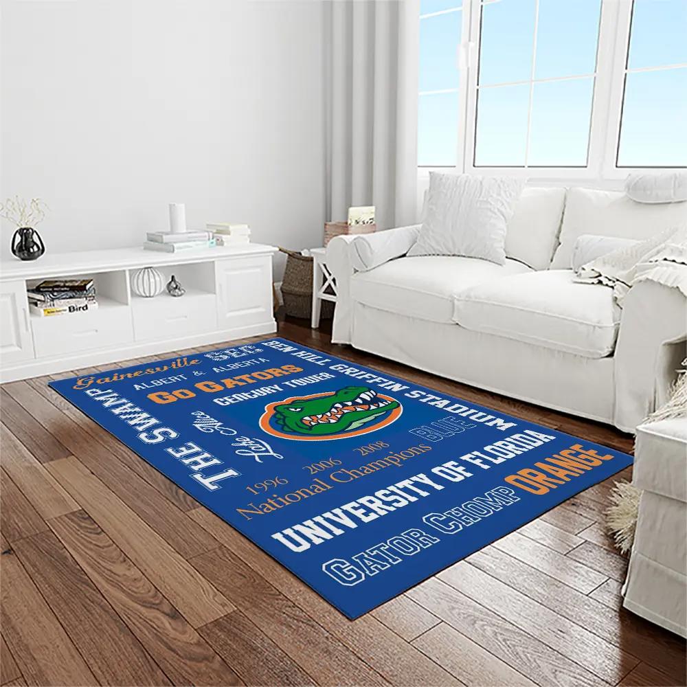 Ncaa florida gators college sport basketball and foolball team logo rectangle area rug fg44 Rectangle Rug