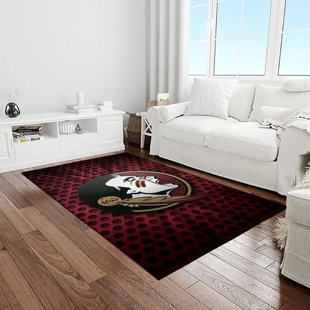 Ncaa florida state seminoles sport basketball and foolball team logo rectangle area rug fss10 Rectangle Rug
