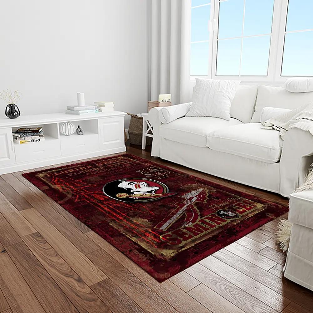 Ncaa florida state seminoles sport basketball and foolball team logo rectangle area rug fss50 Rectangle Rug