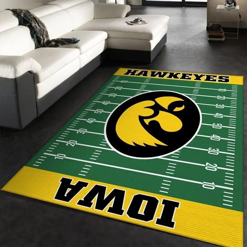 Ncaa football team iowa hawkeyes living room bed room rug regtangle carpet Rectangle Rug