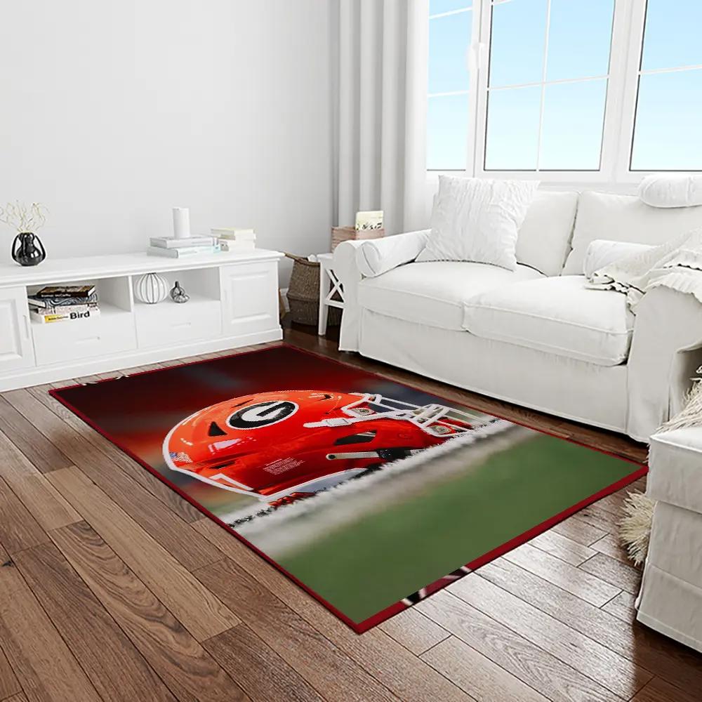 Ncaa georgia bulldogs college sport basketball and foolball team logo rectangle area rug gbs30 Rectangle Rug