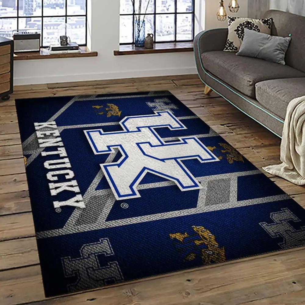 Ncaa kentucky wildcats football team logo sport carpet area rug home decor best gift for friends ktwc18 Rectangle Rug