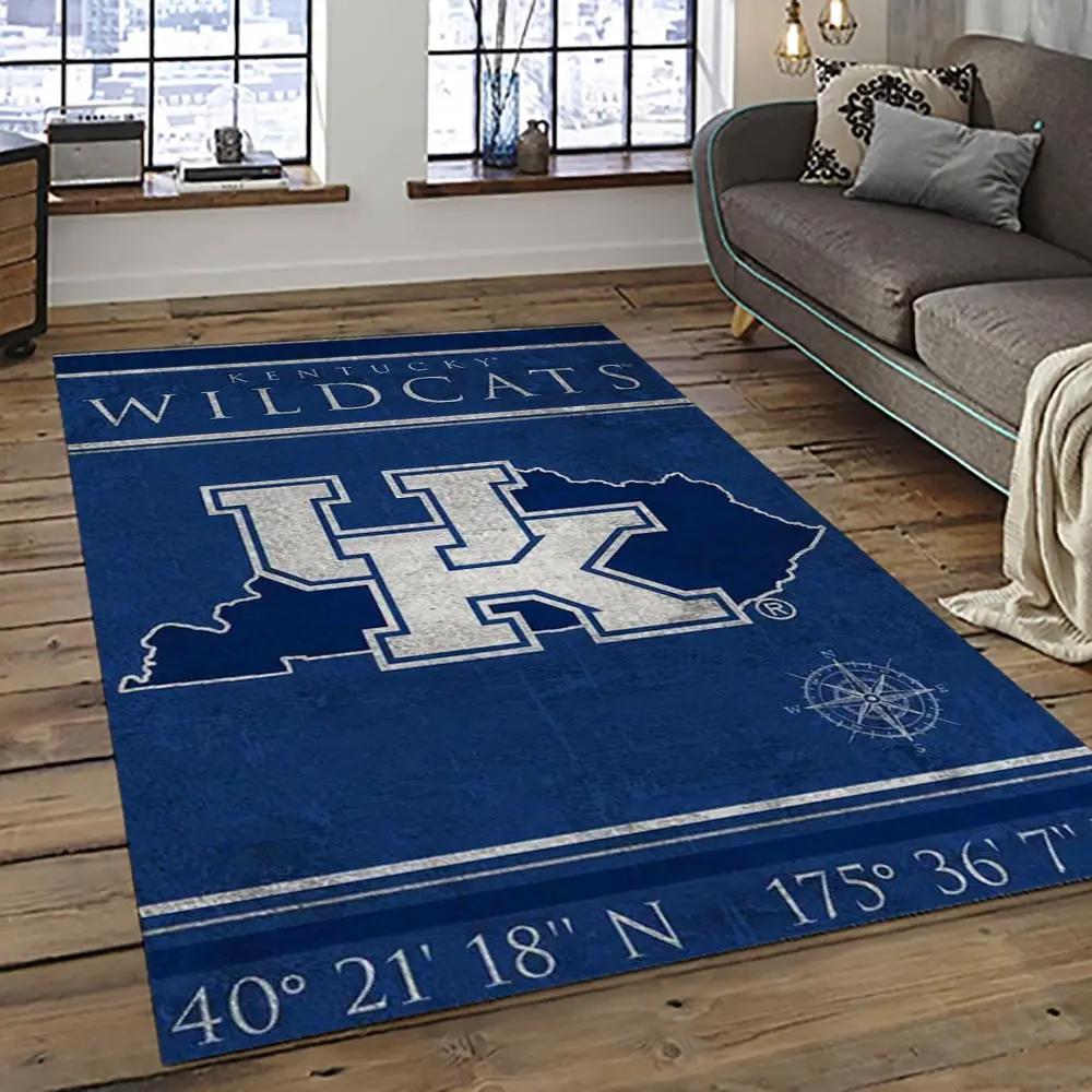 Ncaa kentucky wildcats football team logo sport carpet area rug home decor best gift for friends ktwc22 Rectangle Rug