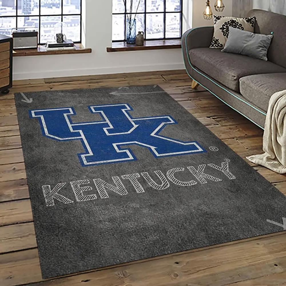 Ncaa kentucky wildcats football team logo sport carpet area rug home decor best gift for friends ktwc24 Rectangle Rug