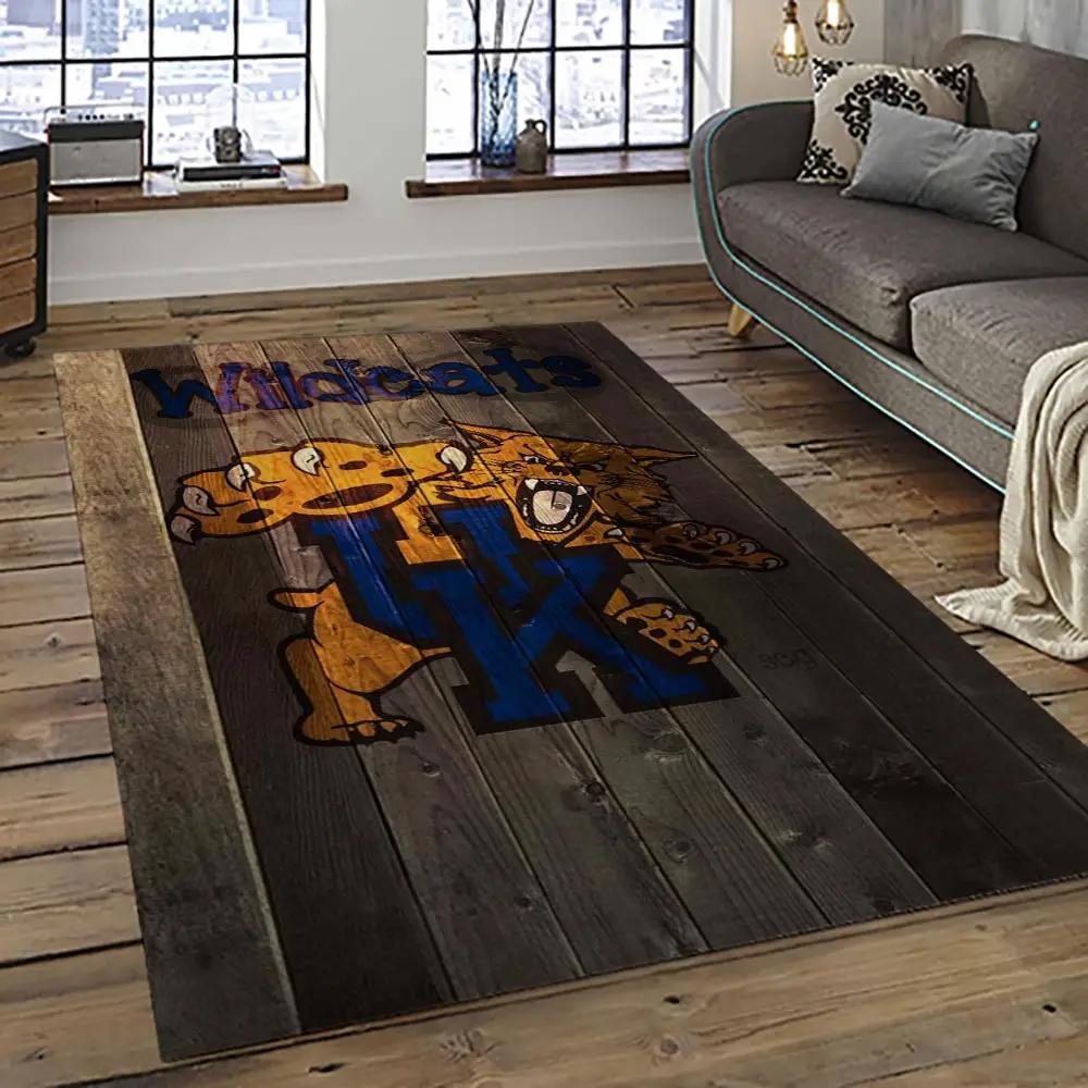 Ncaa kentucky wildcats football team logo sport carpet area rug home decor best gift for friends ktwc35 Rectangle Rug