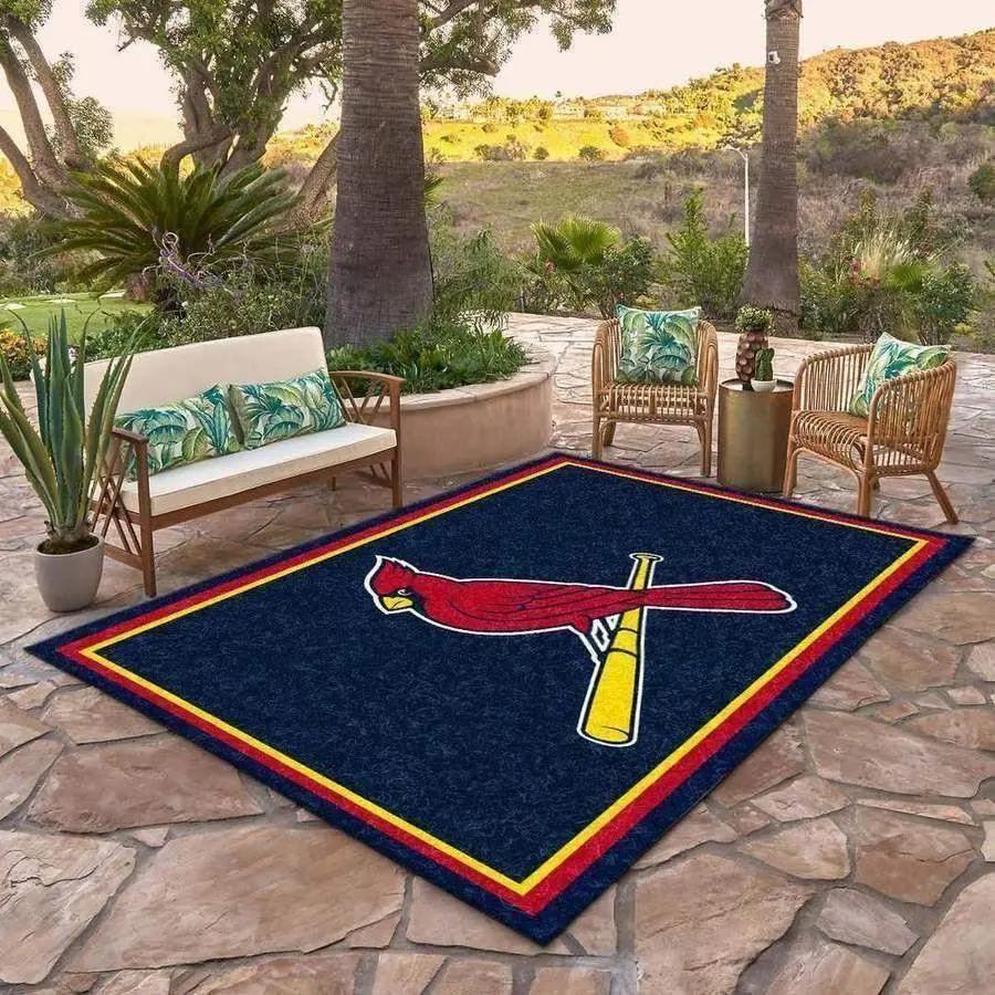 Ncaa louisville cardinals team logo carpet rug living room s01 Rectangle Rug