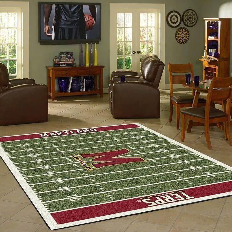 Ncaa maryland terrapins football living room carpet home rug regtangle carpet 1 Rectangle Rug