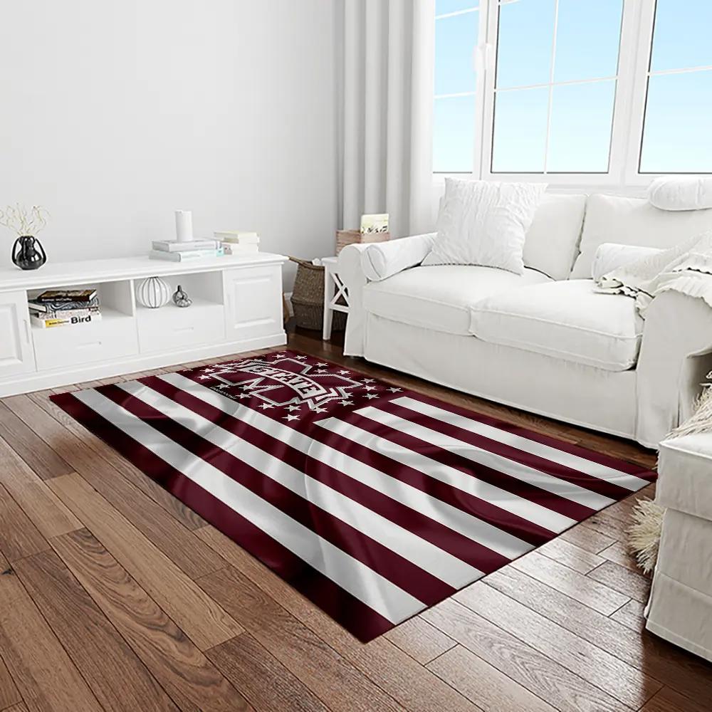 Ncaa mississippi state bulldogs college sport basketball and foolball team logo rectangle area rug msb17 Rectangle Rug