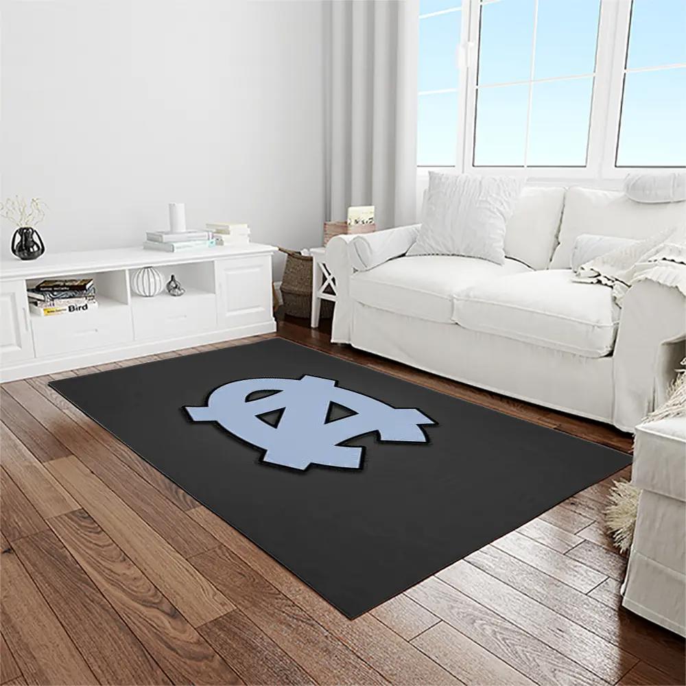 Ncaa north carolina tar heels college sport basketball and foolball team logo rectangle area rug ncth22 Rectangle Rug