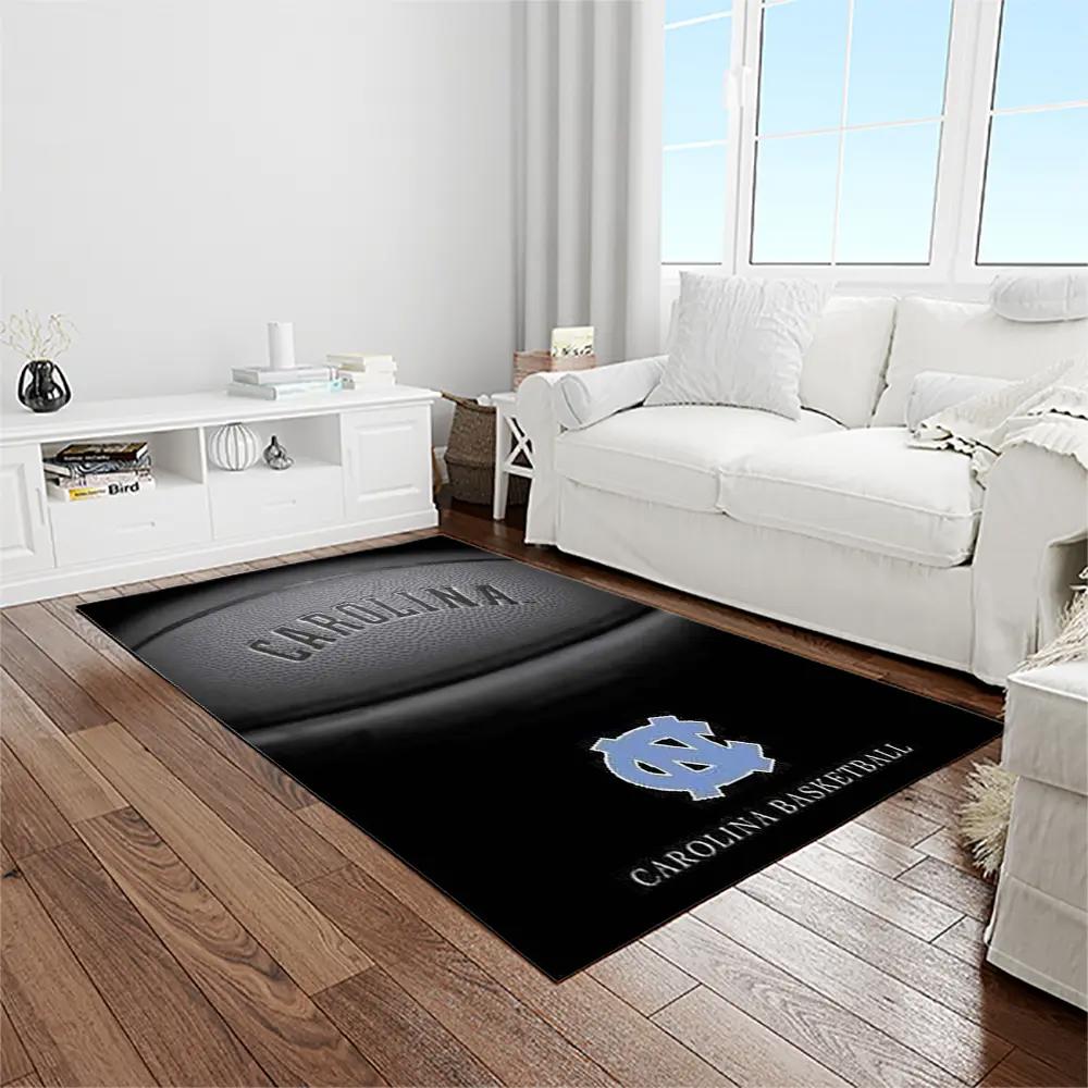 Ncaa north carolina tar heels college sport basketball and foolball team logo rectangle area rug ncth27 Rectangle Rug