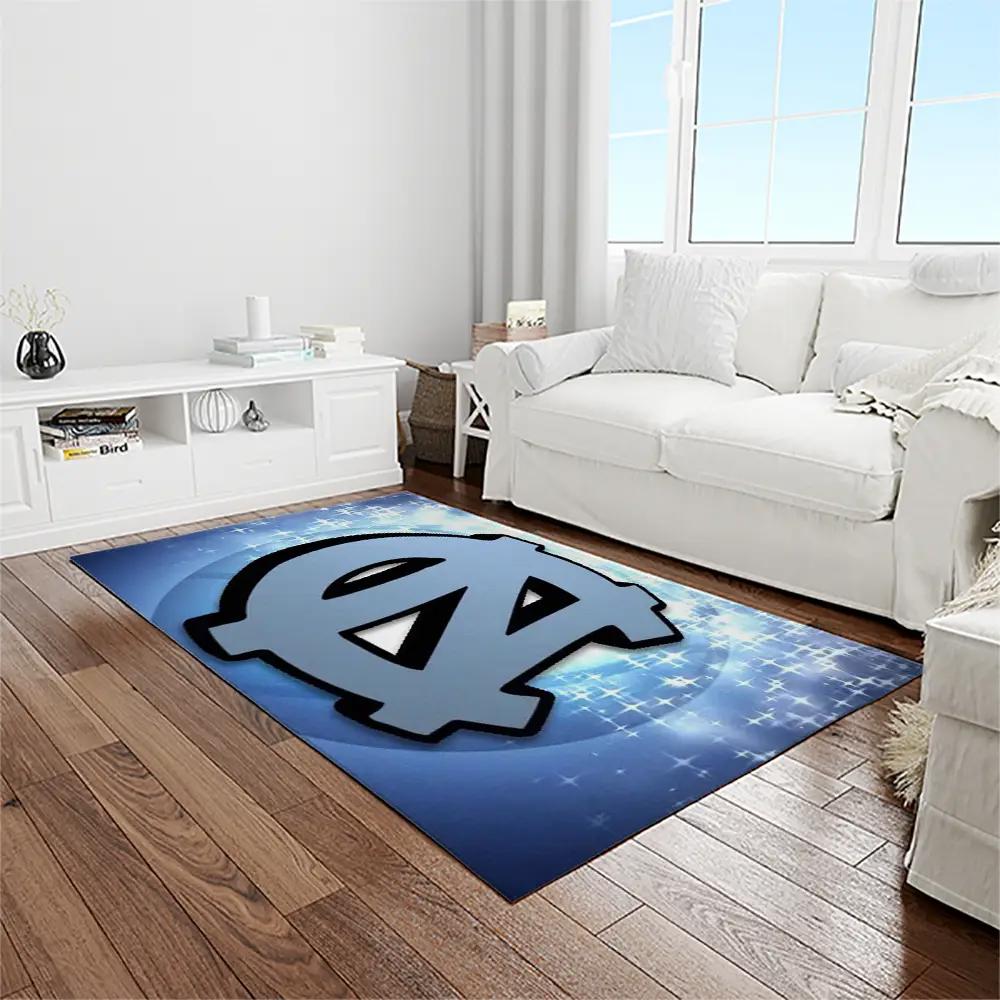 Ncaa north carolina tar heels college sport basketball and foolball team logo rectangle area rug ncth60 Rectangle Rug