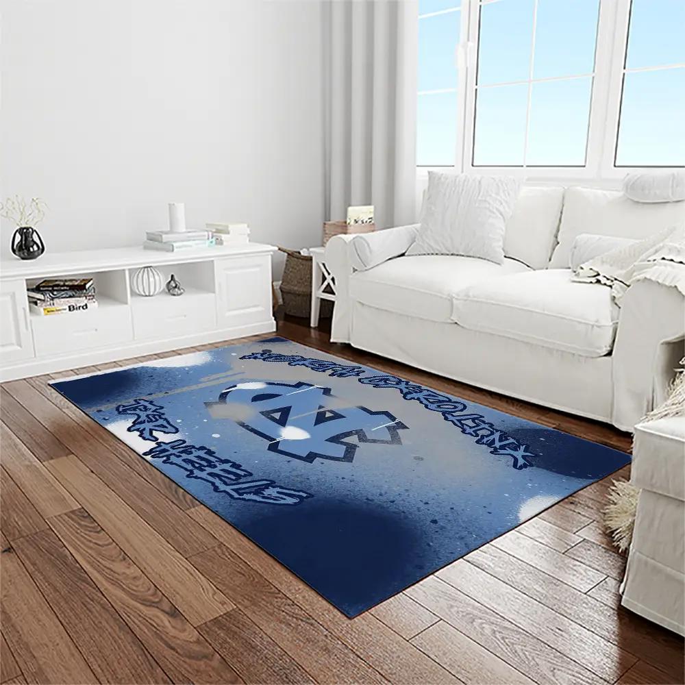 Ncaa north carolina tar heels college sport basketball and foolball team logo rectangle area rug ncth73 Rectangle Rug