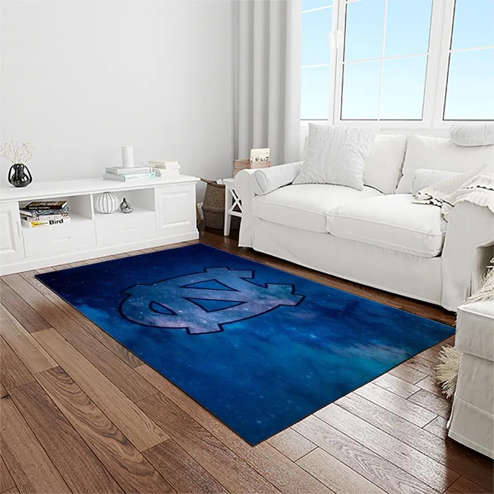 Ncaa north carolina tar heels college sport basketball and foolball team logo rectangle area rug ncth77 Rectangle Rug