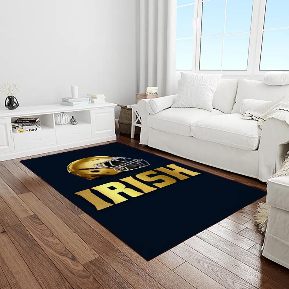 Ncaa notre dame fighting sport basketball and foolball team logo rectangle area rug ndf09 Rectangle Rug