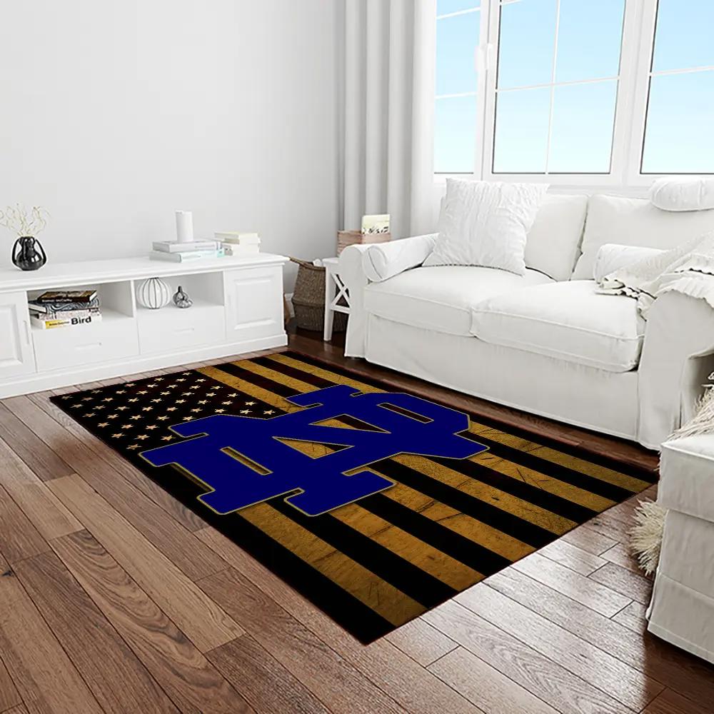 Ncaa notre dame fighting sport basketball and foolball team logo rectangle area rug ndf22 Rectangle Rug