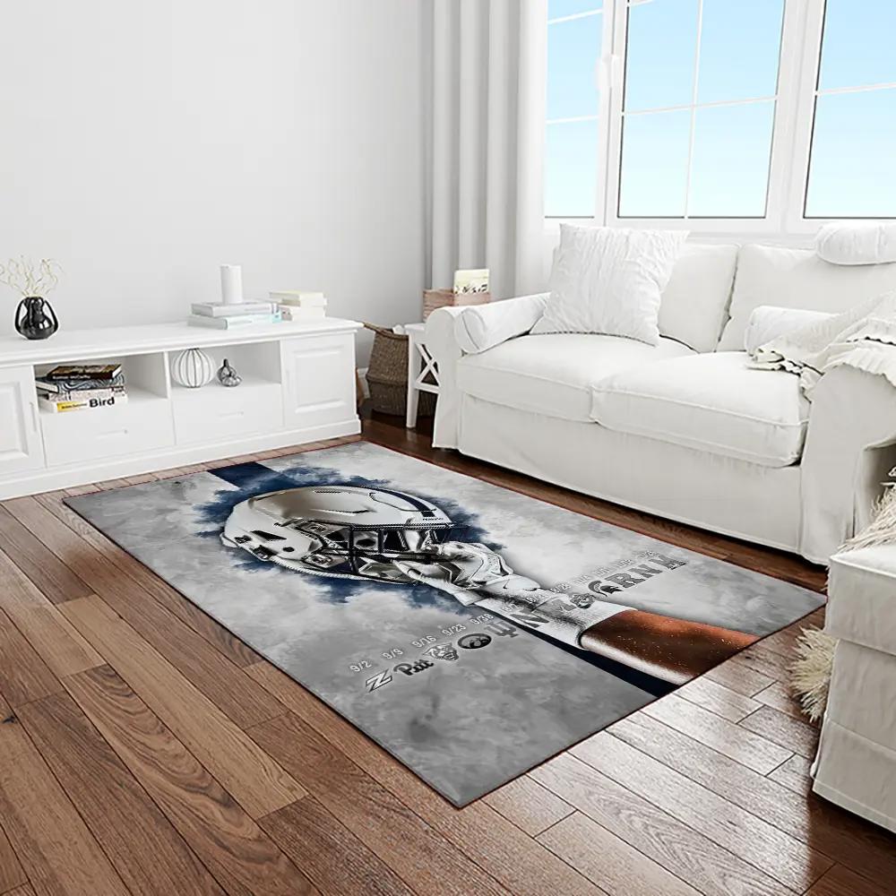 Ncaa penn state nittany lions college sport basketball and foolball team logo rectangle area rug psnl43 Rectangle Rug