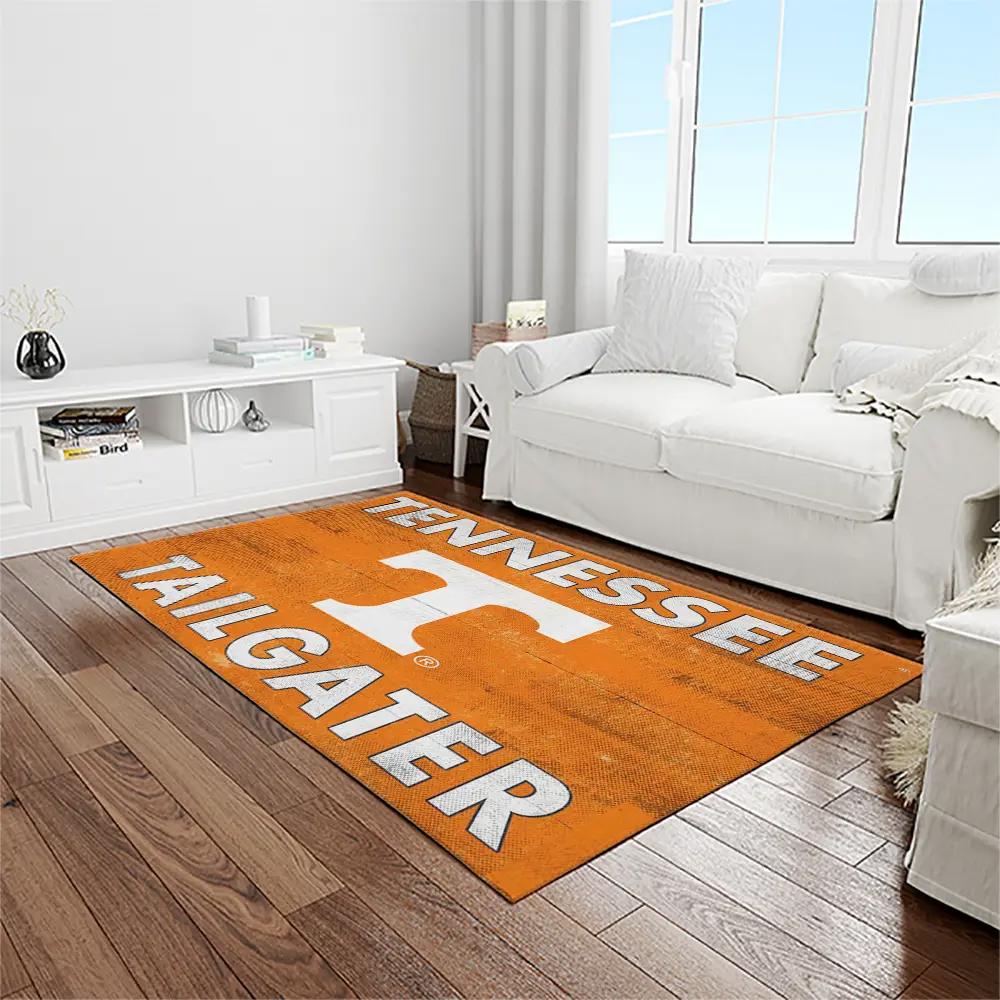 Ncaa tennessee volunteers college sport basketball and foolball team logo rectangle area rug tvs35 Rectangle Rug