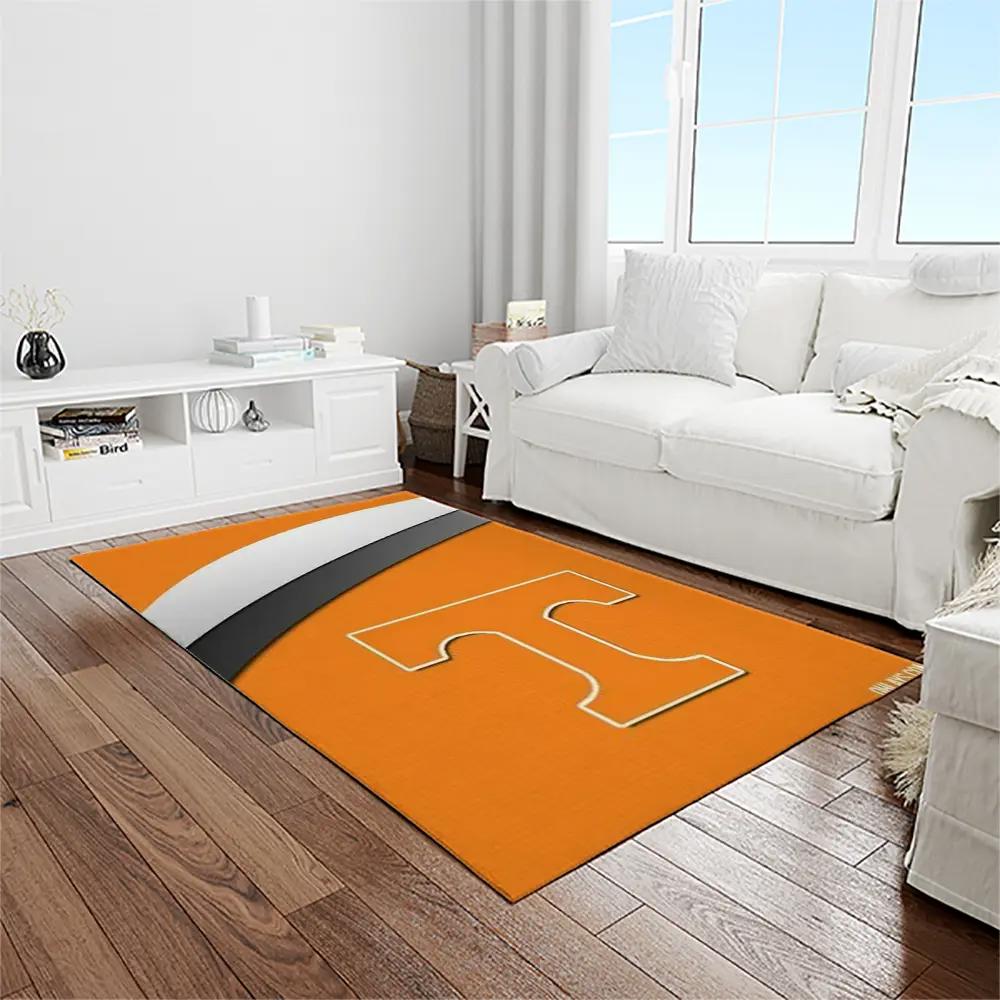 Ncaa tennessee volunteers college sport basketball and foolball team logo rectangle area rug tvs63 Rectangle Rug