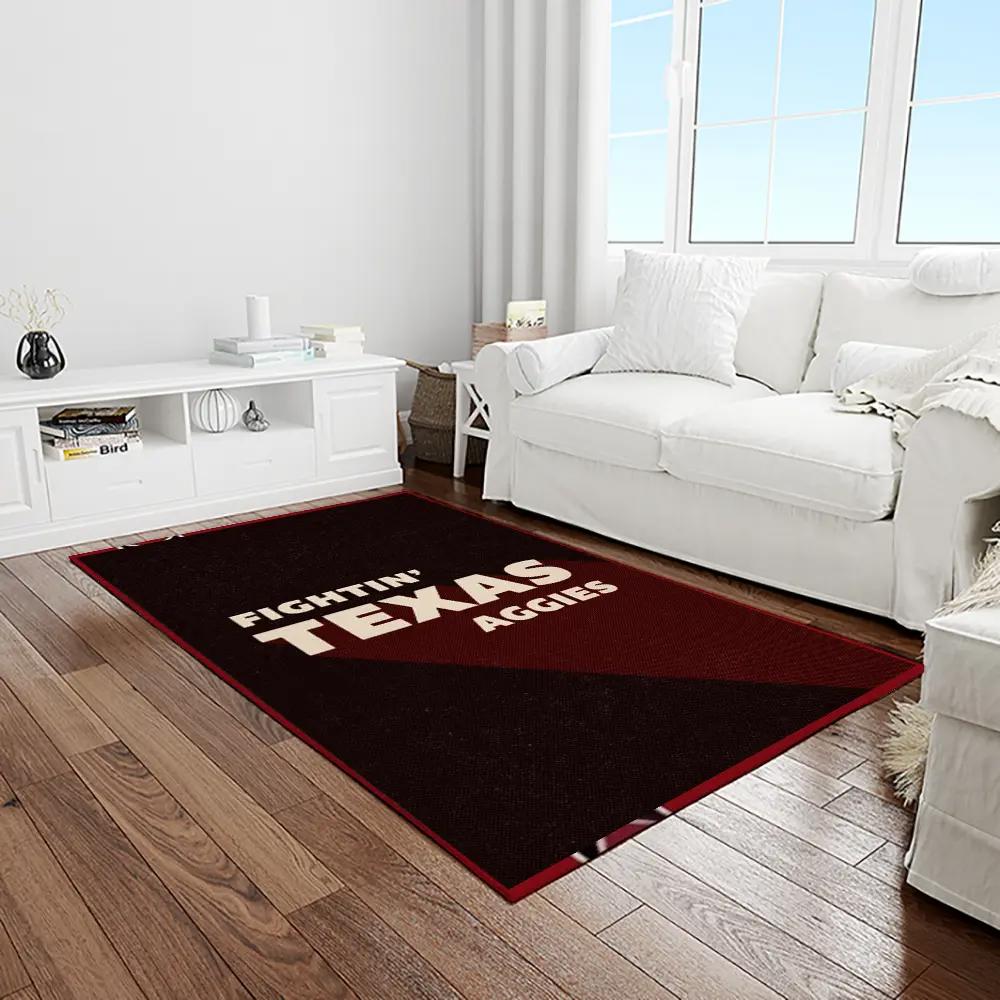 Ncaa texas a&m aggies college sport basketball and foolball team logo rectangle area rug tama42 Rectangle Rug