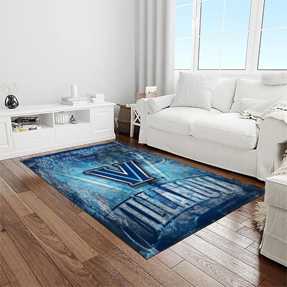 Ncaa villanova wildcats sport basketball and foolball team logo rectangle area rug vw25 Rectangle Rug