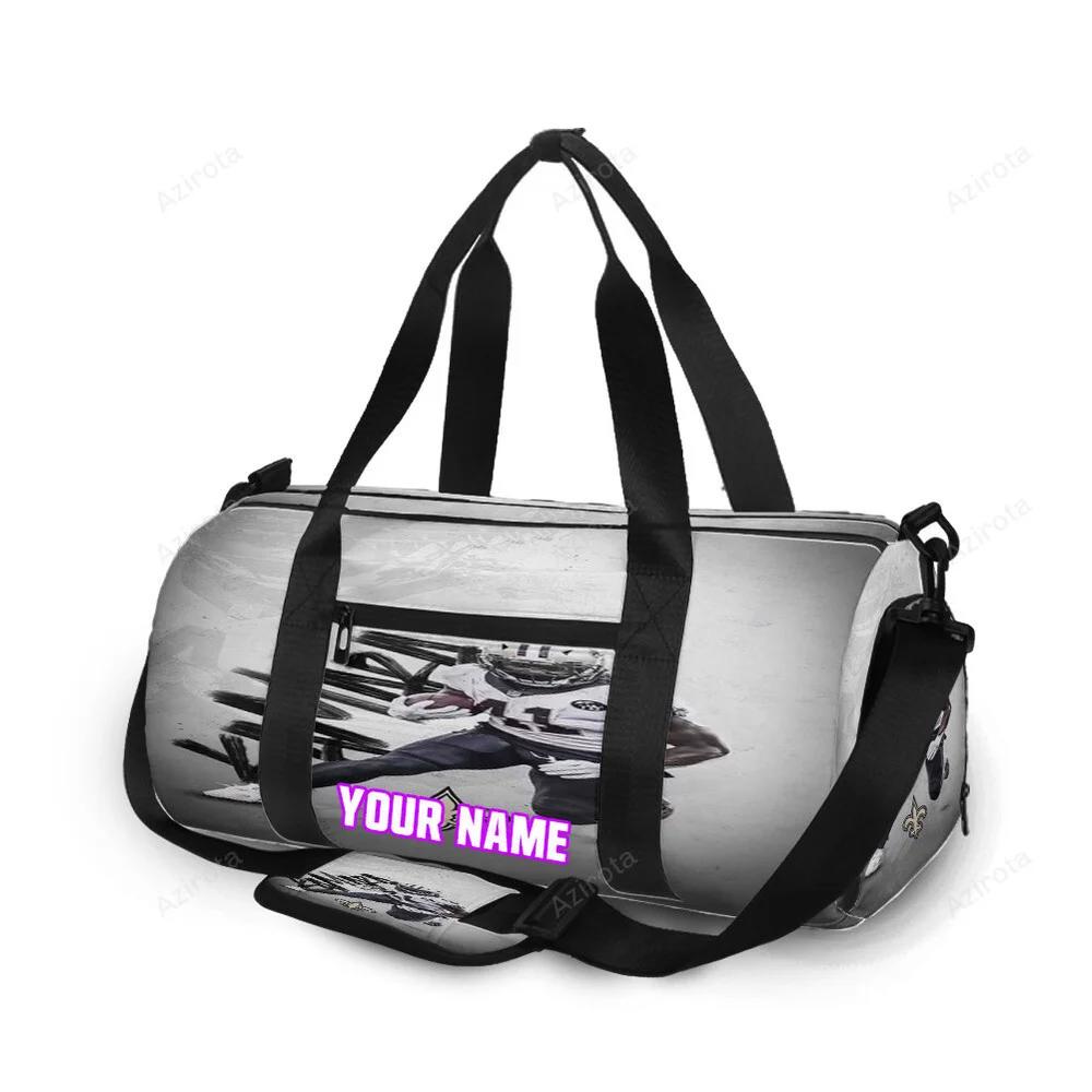 New orleans saints alvin kamara5 personalized name travel bag gym bag 183 Travel Bag