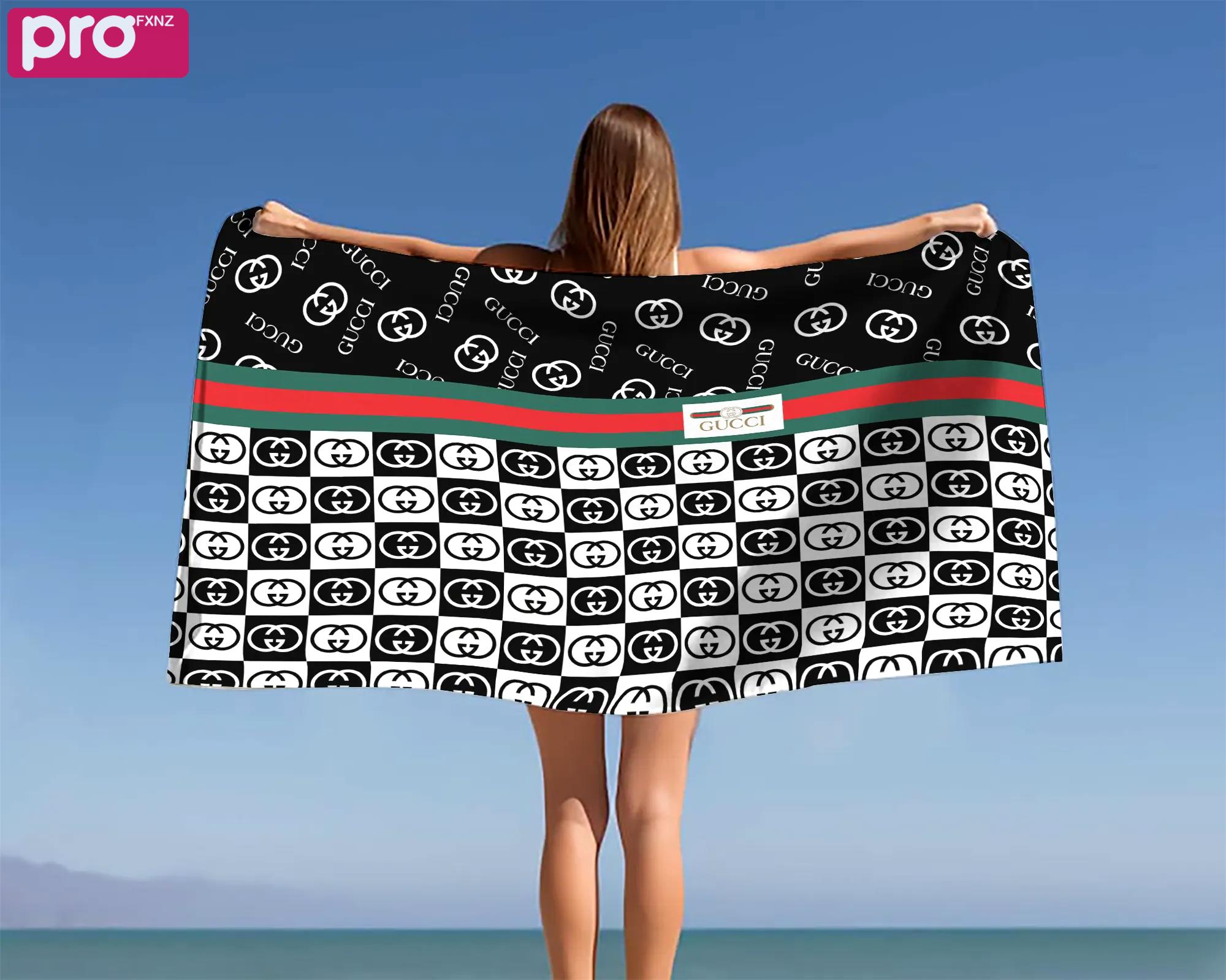 [new] premium gucci beach towel - summer 2025-2026 mrs-ryuj-gc137935